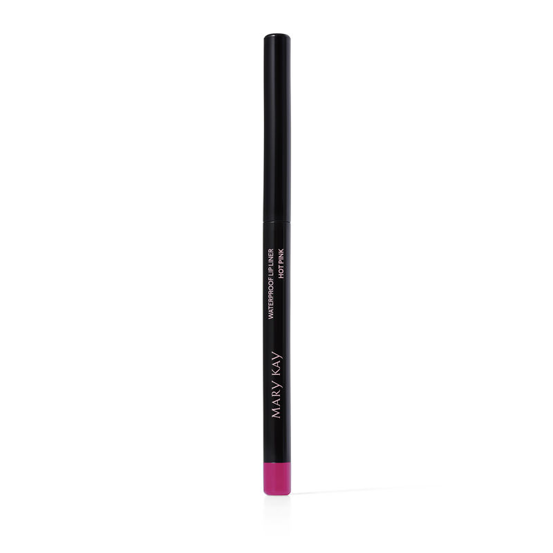 Capped Mary Kay Waterproof Lip Liner in Hot Pink against plain background image number null